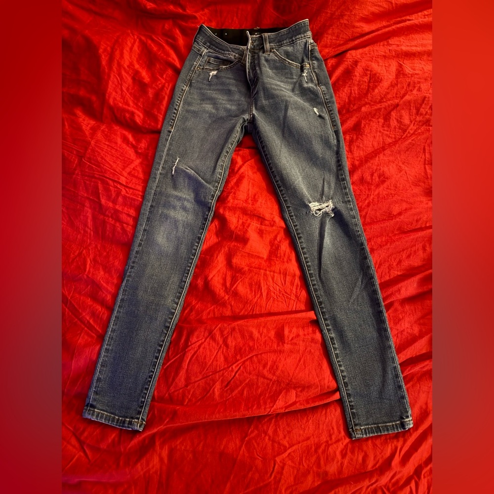 LuLaRoe Women's Skinny Jeans - Distressed Blue